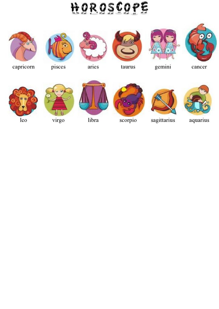 Horoskop v angleščini