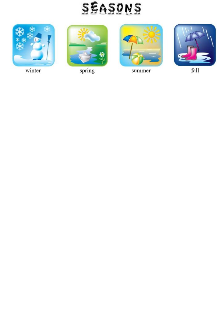 Letni časi v angleščini