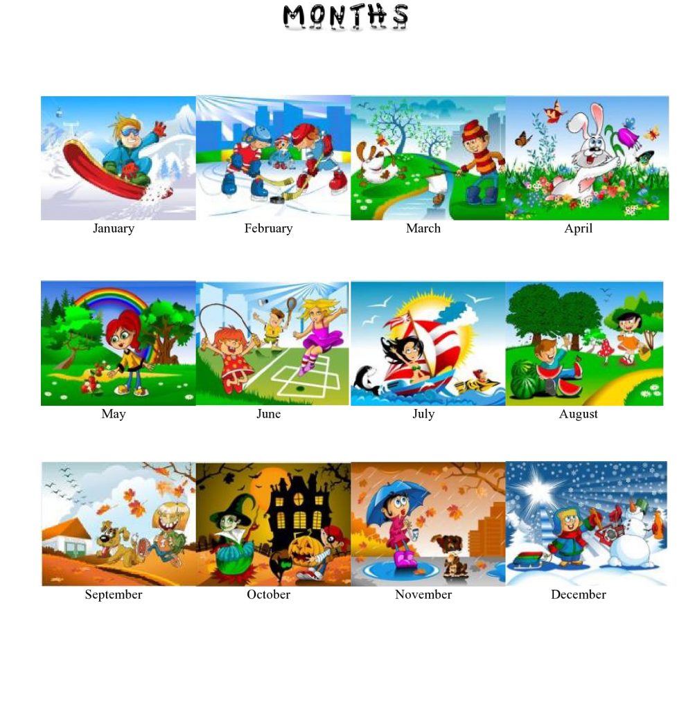 Meseci v angleščini