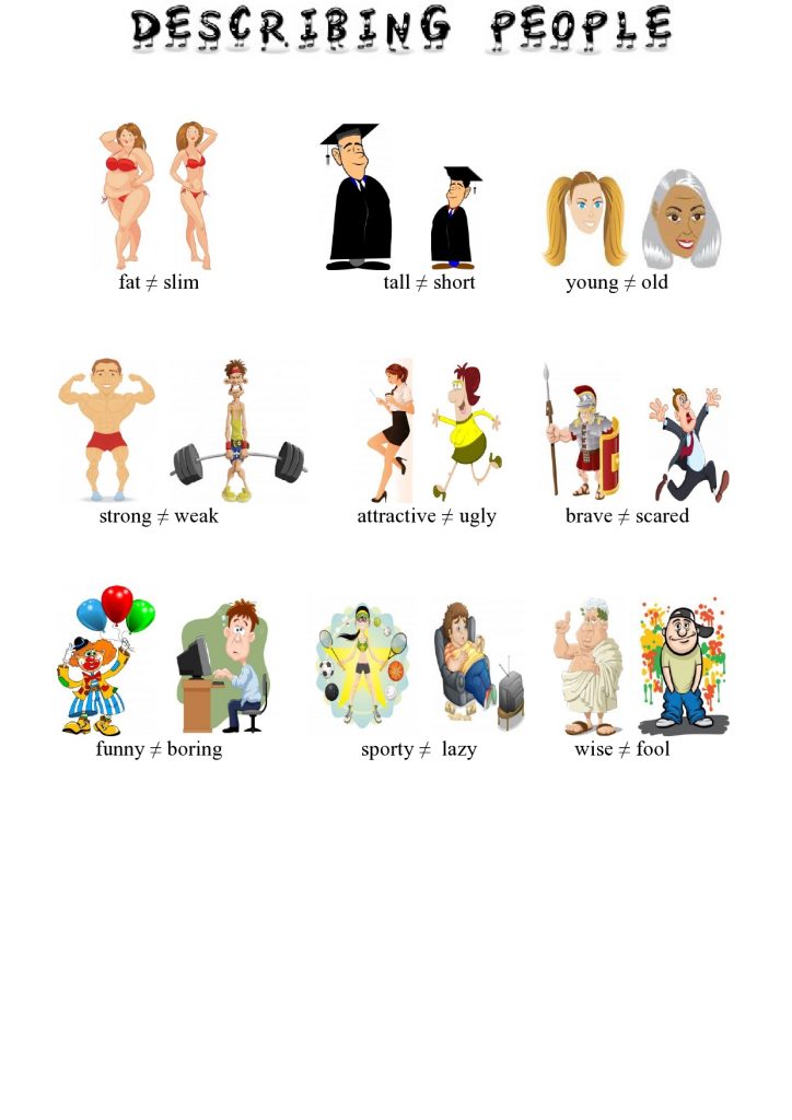 Opisovanje ljudi v angleščini