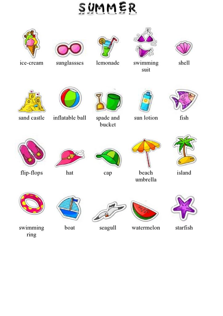 Poletje v angleščini