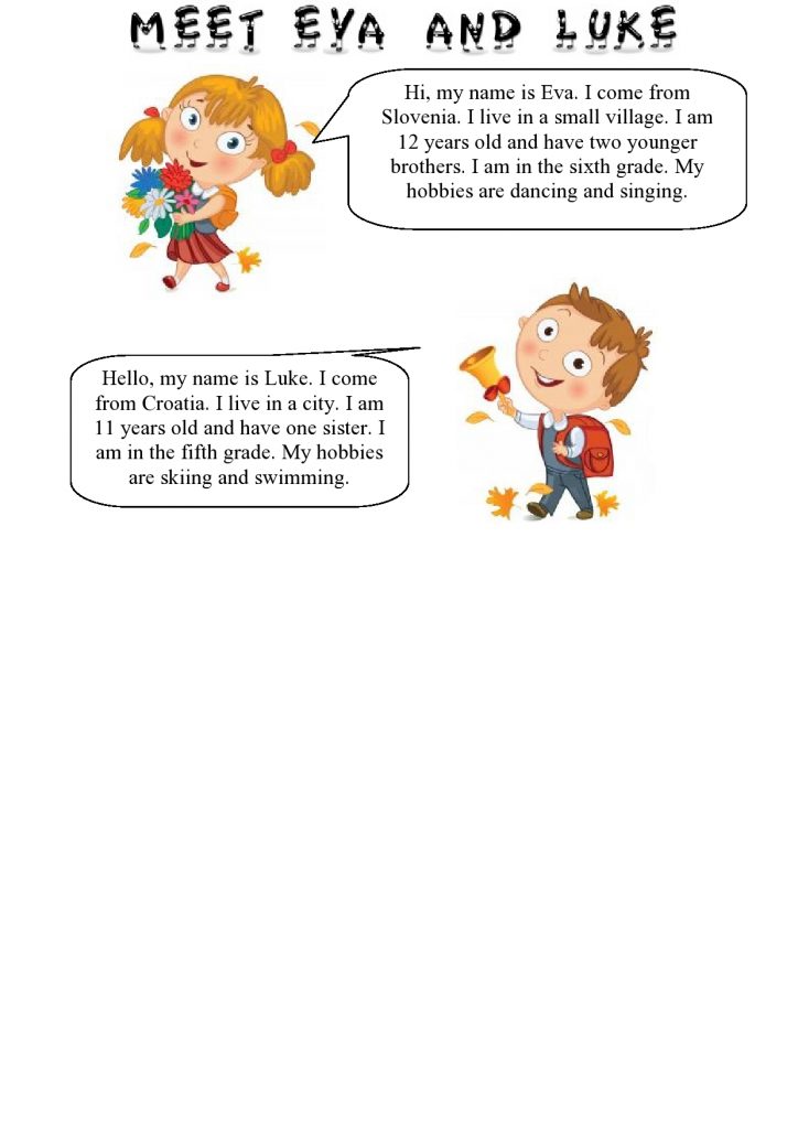 Predstavitev v angleščini